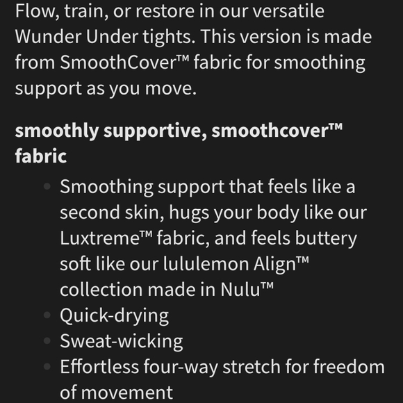 LULULEMON Wunder Under SmoothCover High-Rise 25" Black - Picture 10 of 11